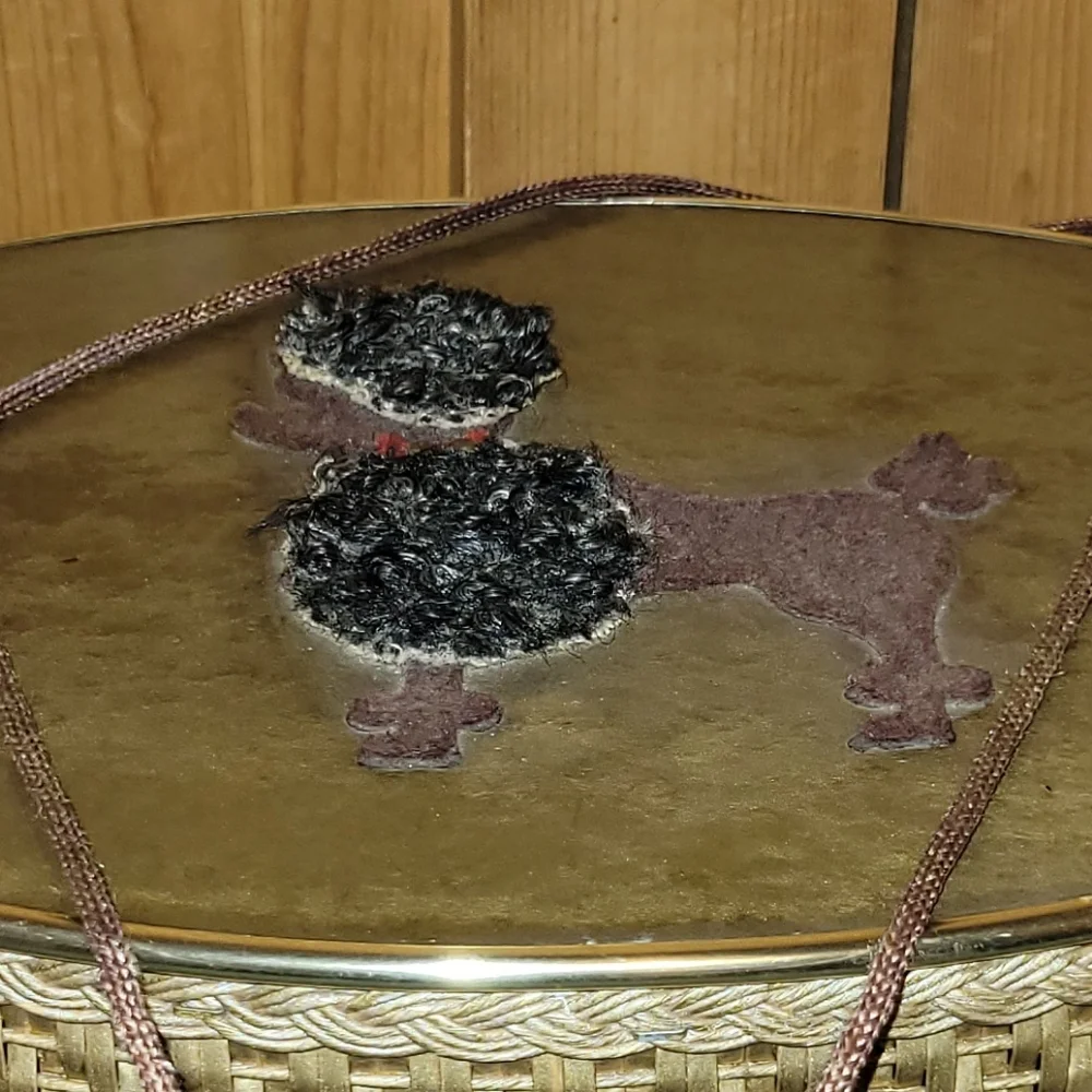 Vintage Princess Poodle Oval Sewing Basket - Picture 15 of 15
